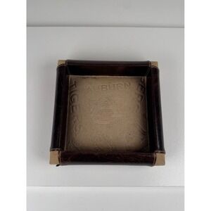 Fossil Valet Tray University Of Auburn Tigers Genuine Leather Accessories Holder